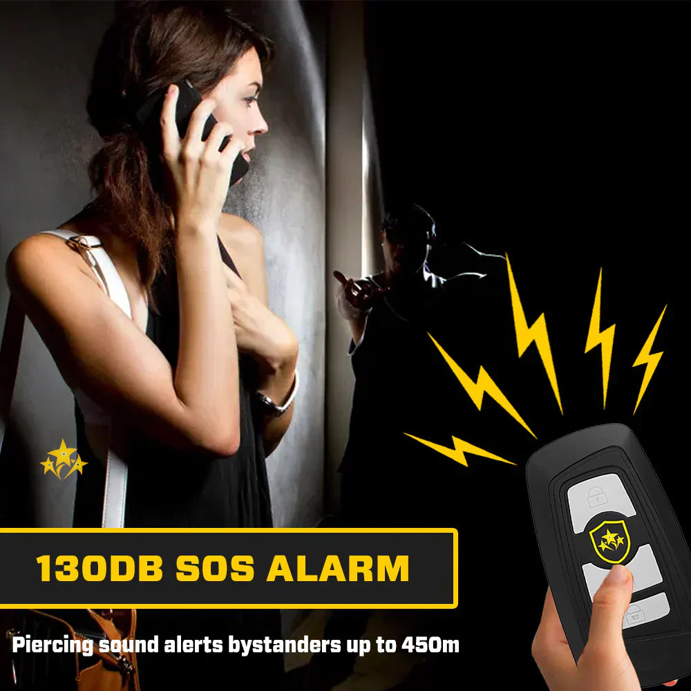 🔥 2025 Alarm Bezpieczeństwa Zniżka 50% ⚡️ 3 w 1 - Stun, Migające Światło i Alarm w Breloku do Kluczy Samochodowych 🛡️