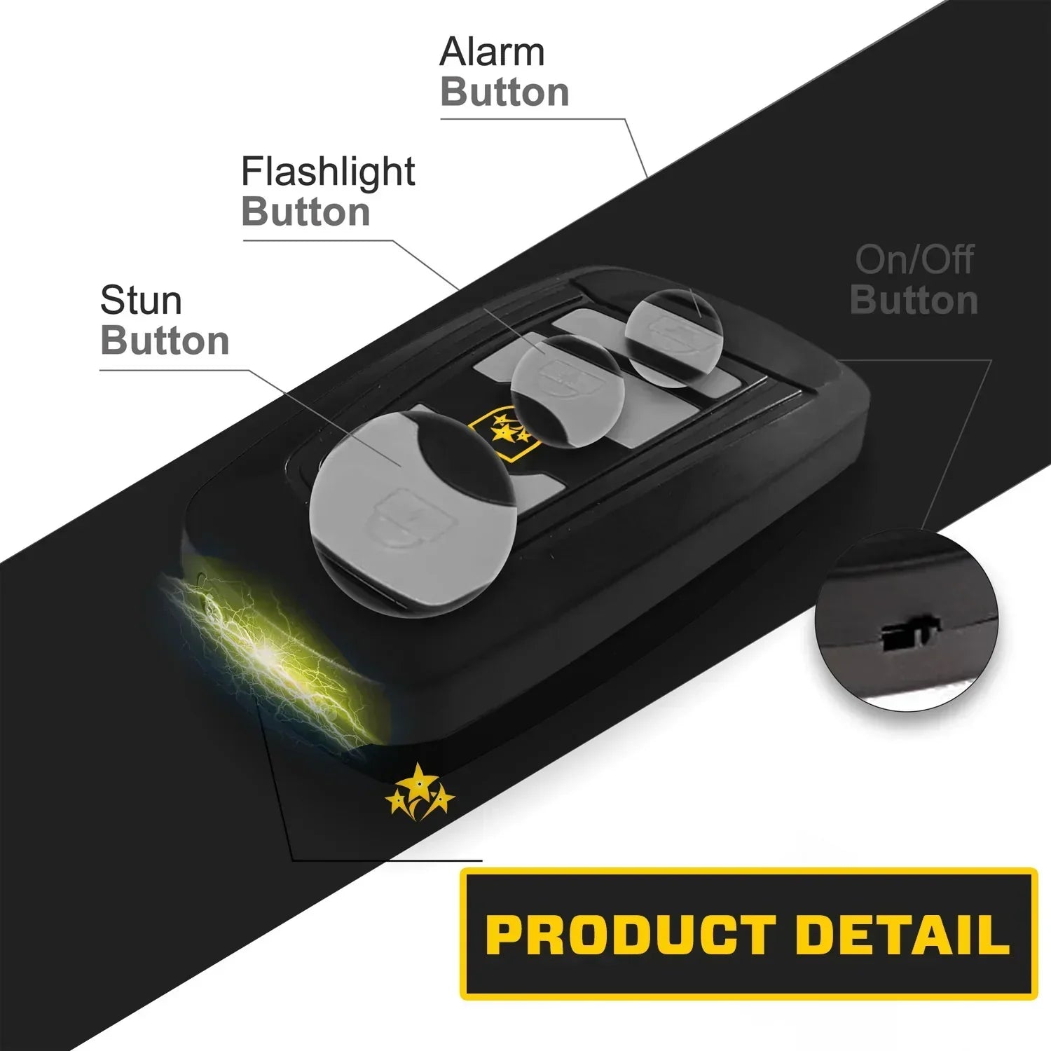 🔥 2025 Alarm Bezpieczeństwa Zniżka 50% ⚡️ 3 w 1 - Stun, Migające Światło i Alarm w Breloku do Kluczy Samochodowych 🛡️