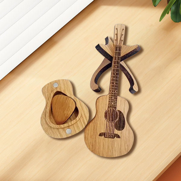 (🔥GORĄCA WYPRZEDAŻ 50% ZNIŻKI) Drewniane pudełko na kostki do gitary akustycznej🎸