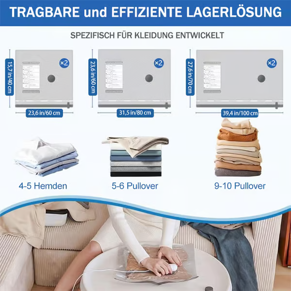 🔥6 SZT.! Elektryczne worki próżniowe USB - oszczędność miejsca, lekka podróż!