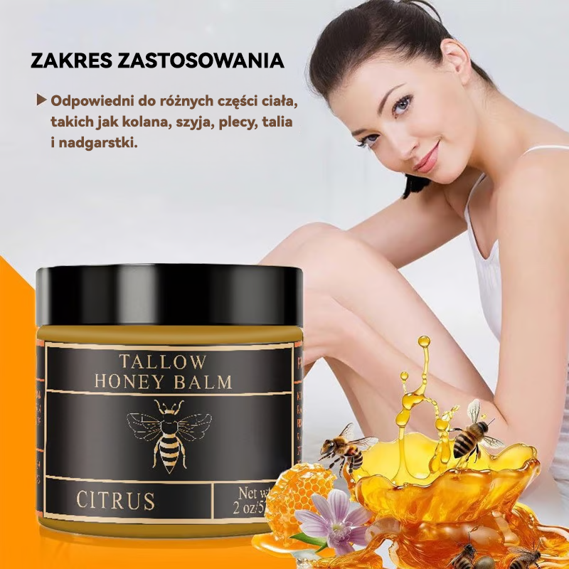 🍃 Wiosenna Wyprzedaż Pielęgnacji Skóry -49% OFF! ✨ Balsam z Tłuszczu Wołowego i Miodu – ręcznie robiony, w 100% naturalny krem nawilżający!