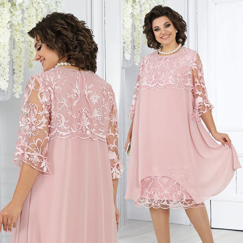 🌸 Oddychająca elegancka koronkowa sukienka warstwowa