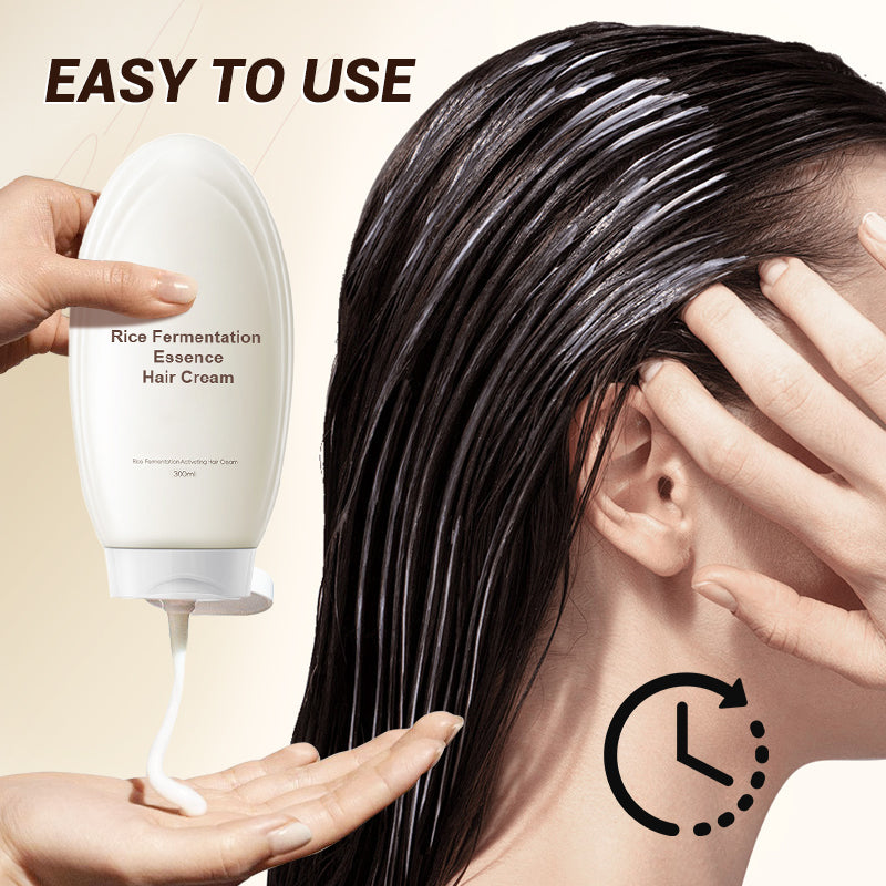 🔥Krem do włosów z esencją z fermentacji ryżu