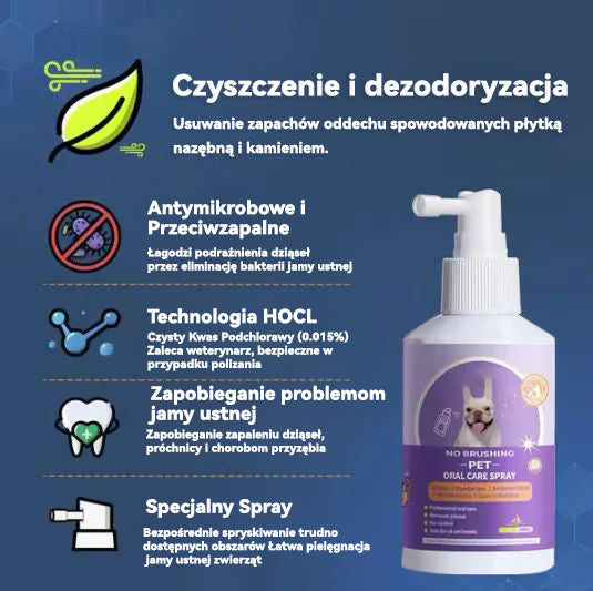 🔥Spray do czyszczenia zębów dla psów i kotów