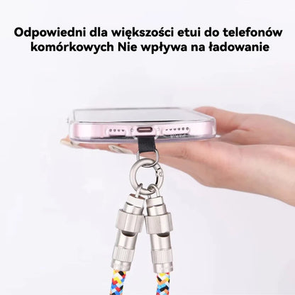 🔥🔥2 w 1: Sznurek do telefonu + Kabel do ładowania, kompatybilny z interfejsami USB-C do USB-C oraz USB-C do Lightning.