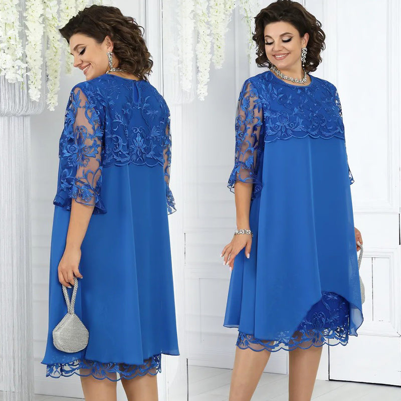 🌸 Oddychająca elegancka koronkowa sukienka warstwowa