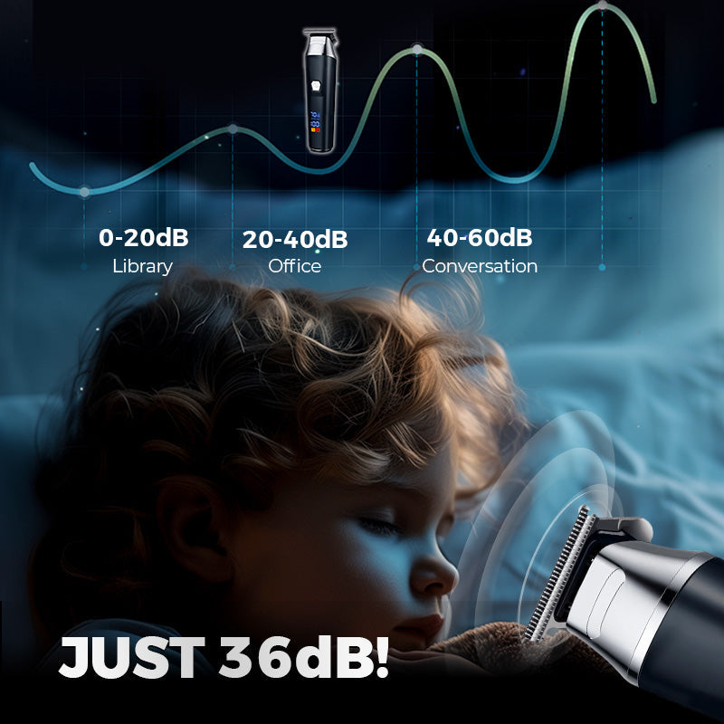 💇‍♂️Zestaw profesjonalnych elektrycznych maszynek do strzyżenia włosów z cyfrowym wyświetlaczem do użytku