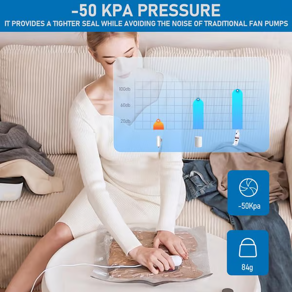 🔥6 SZT.! Elektryczne worki próżniowe USB - oszczędność miejsca, lekka podróż!