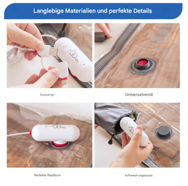 🔥6 SZT.! Elektryczne worki próżniowe USB - oszczędność miejsca, lekka podróż!