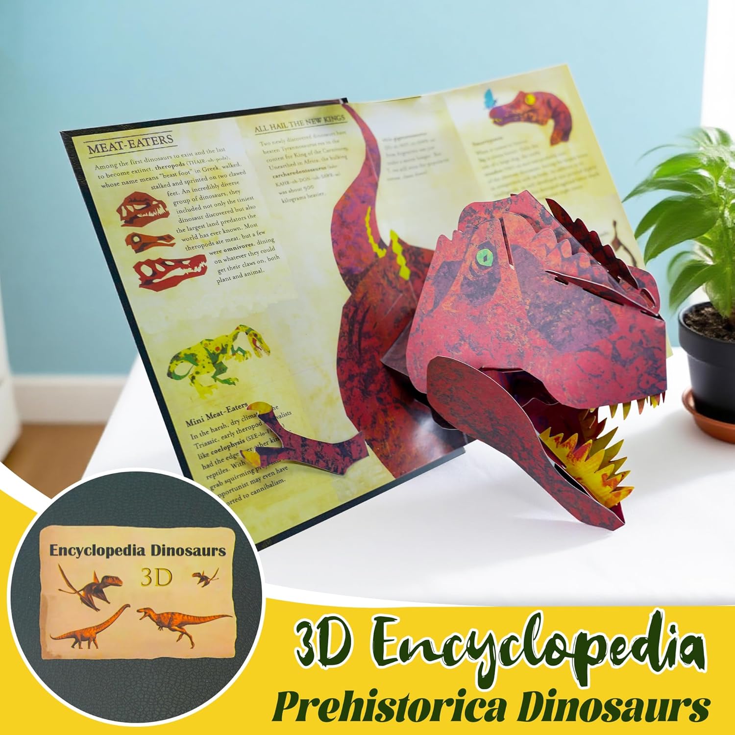 🦖Encyklopedia prehistoryczna 3D Dinozaury – rozpal w dzieciach pasję do nauki! 📚