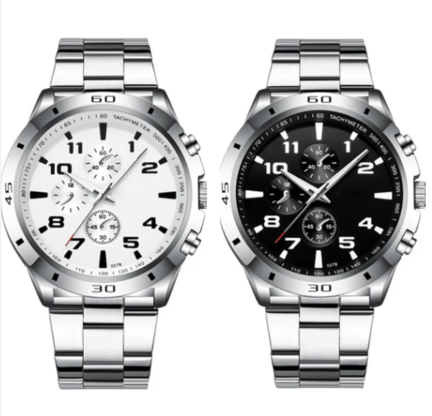 Modny wodoodporny świecący zegarek kwarcowy