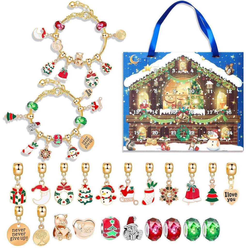 🎅Zestaw bransoletek DIY z kalendarzem adwentowym na 24 dni