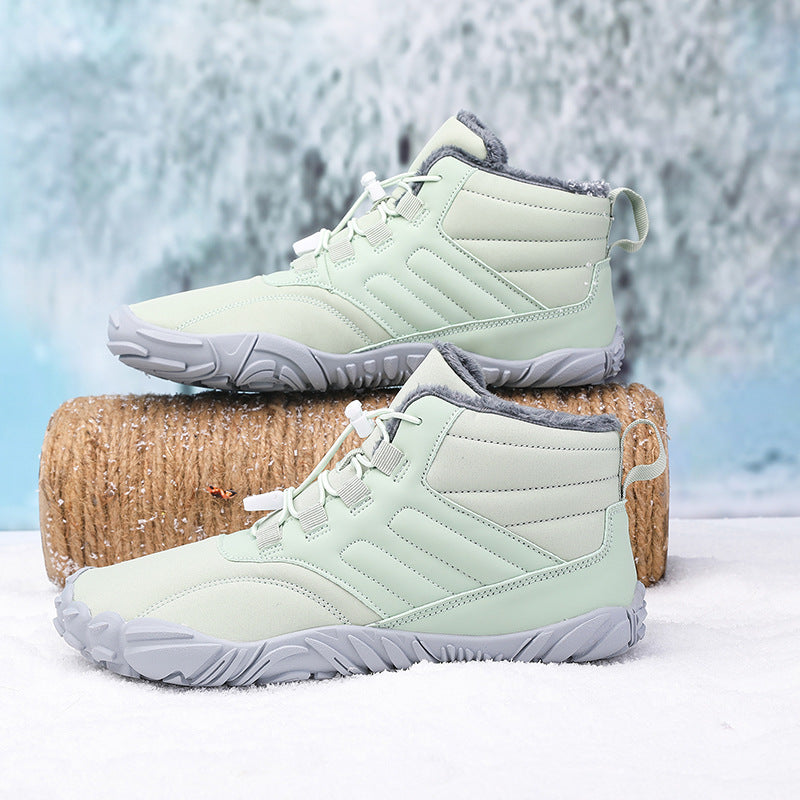 Ciepłe, antypoślizgowe, wodoodporne buty zimowe na gołe stopy (unisex)