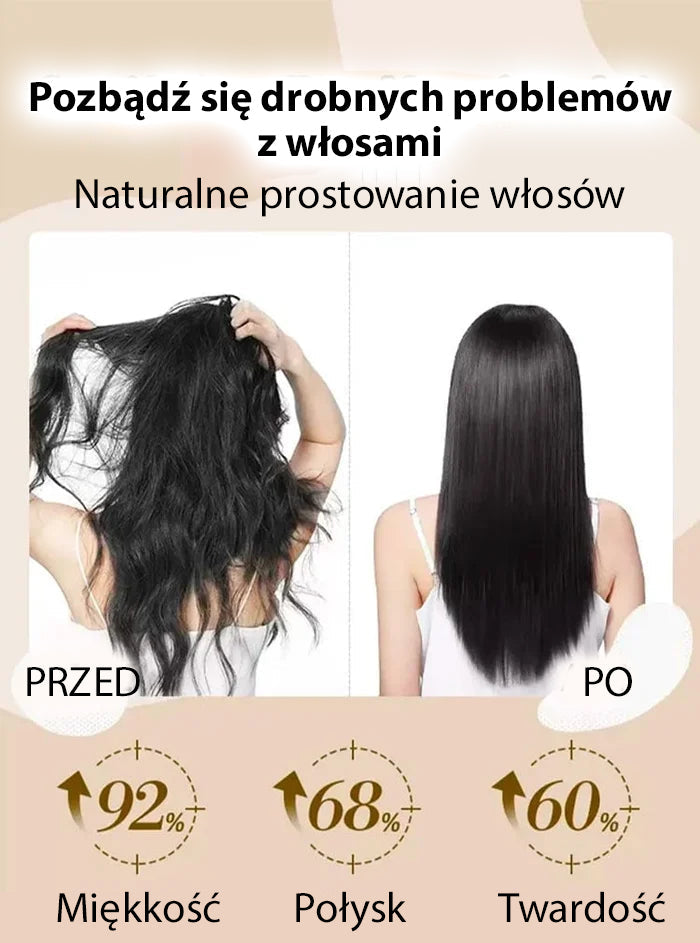 Keratynowy krem prostujący włosy: Wygładzenie, odżywienie i blask ✨ Bez szkód 🌿