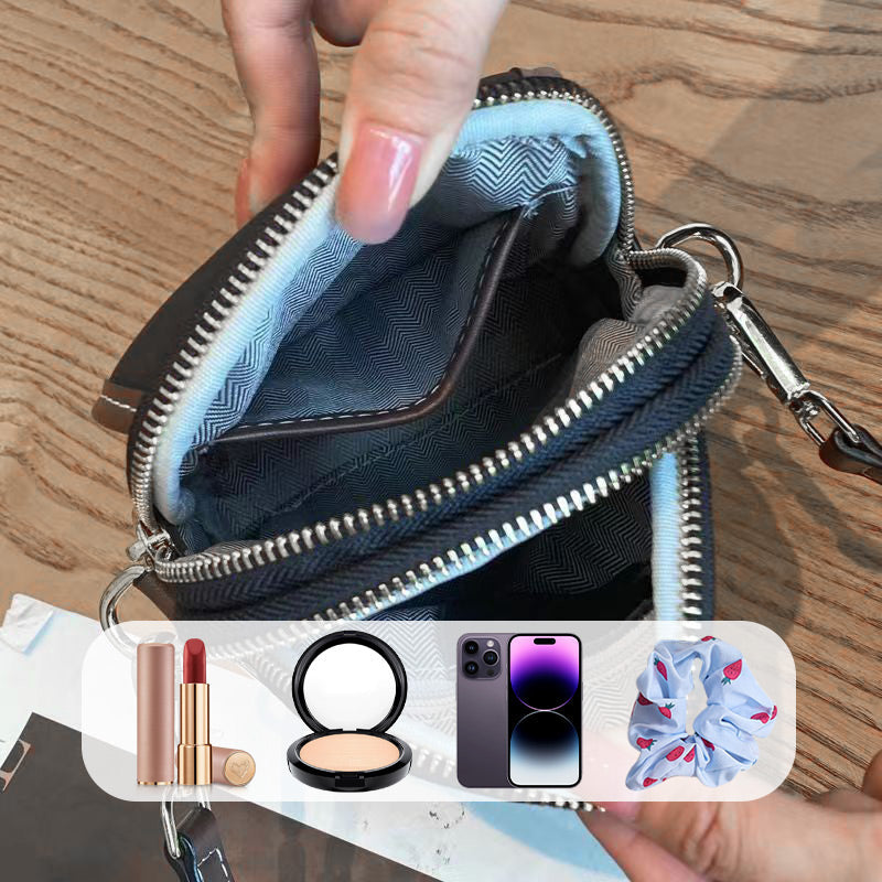 ✨Klasyczna damska torebka crossbody z podwójnym zamkiem błyskawicznym