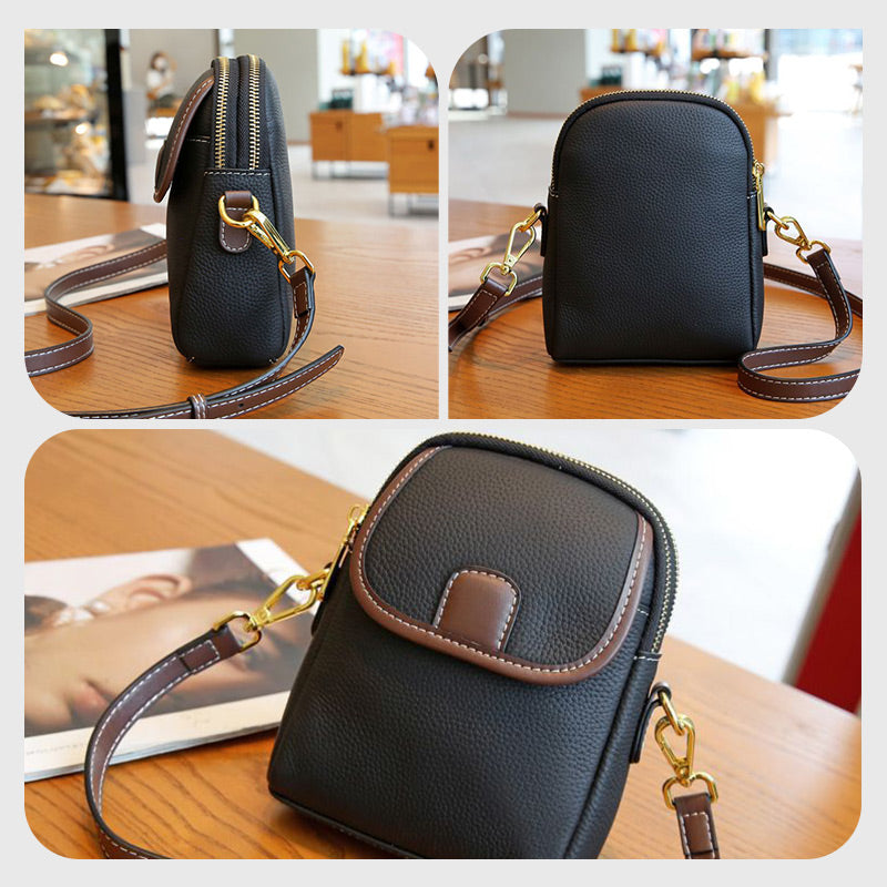 ✨Klasyczna damska torebka crossbody z podwójnym zamkiem błyskawicznym