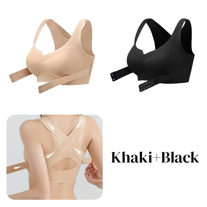 💕Damski biustonosz bezszwowy z zapięciem z przodu, podtrzymujący plecy🎁