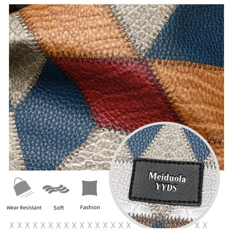 🥳 👜Modna torba typu tote z geometrycznym wzorem i dużą pojemnością