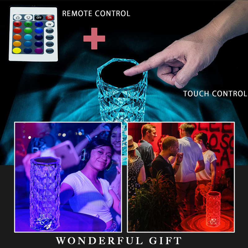 🎁Wyprzedaż 49% OFF💥✨Dotykowa kryształowa lampa Rose Control🌹