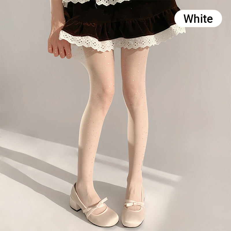 🌸 Wiosenne promocje💐 Modne, seksowne pończochy damskie z brokatem i cekinami