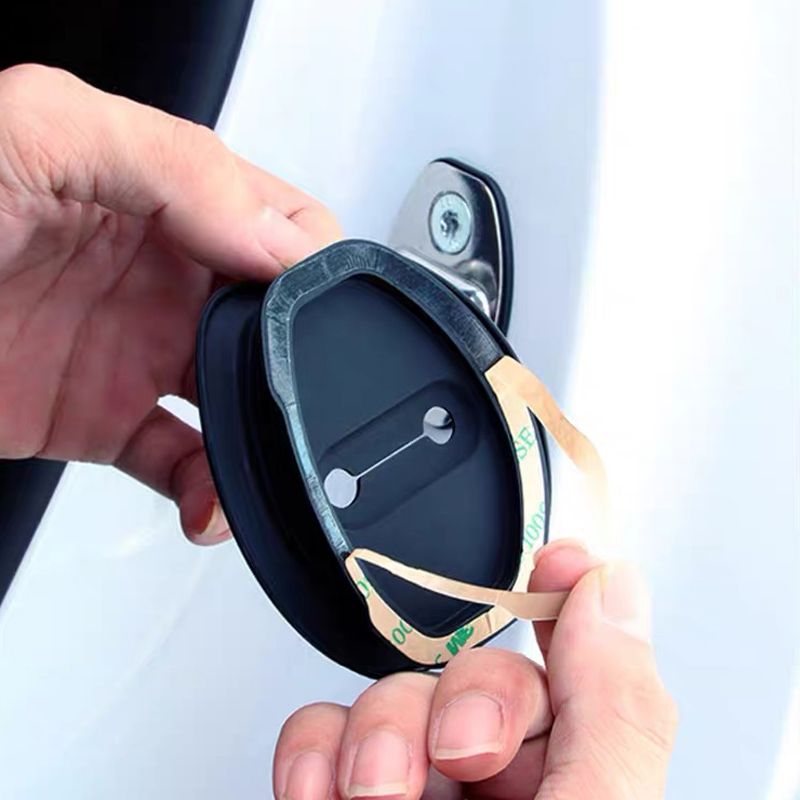 🔥Pożegnaj się z hałasem!🔥 Silikonowa osłona zamka drzwi samochodowych - podkładka dźwiękochłonna🚘