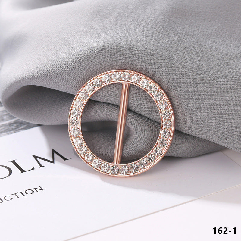 Fashion Silk Scarf  Brooch Buckle