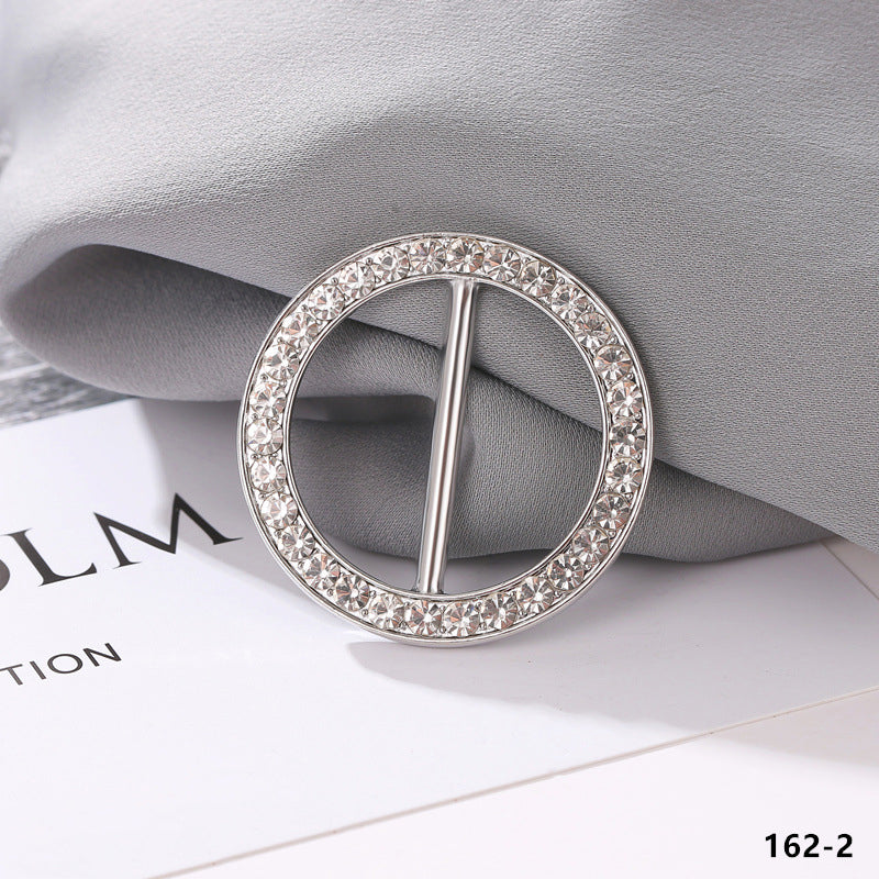 Fashion Silk Scarf  Brooch Buckle