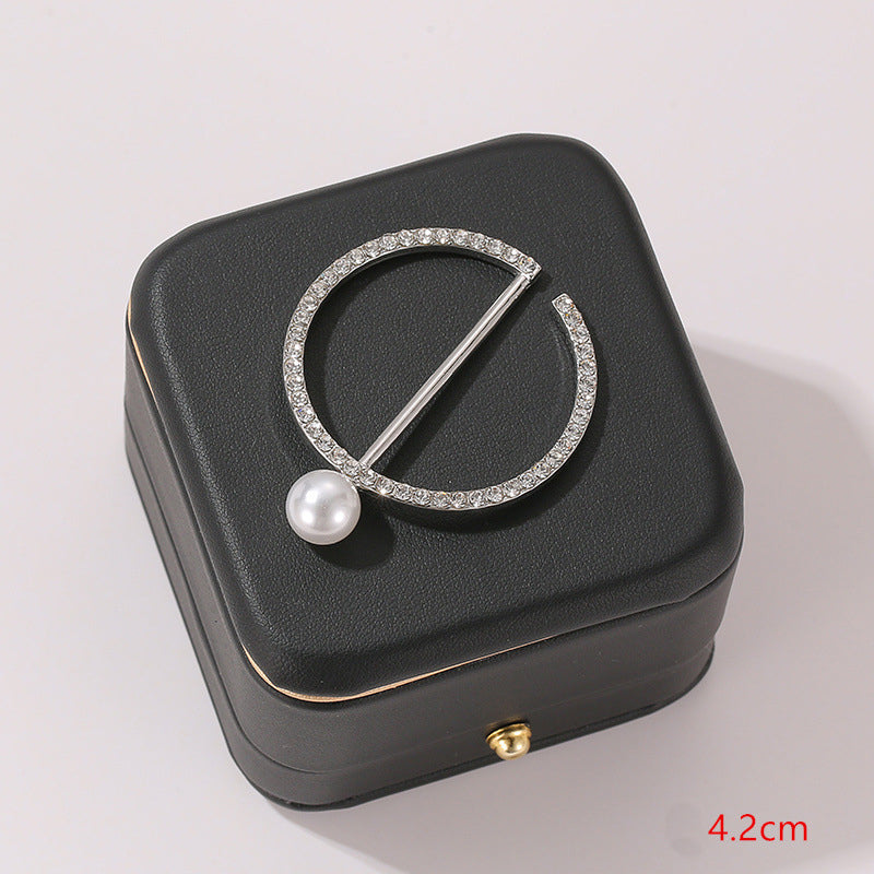 Fashion Silk Scarf  Brooch Buckle