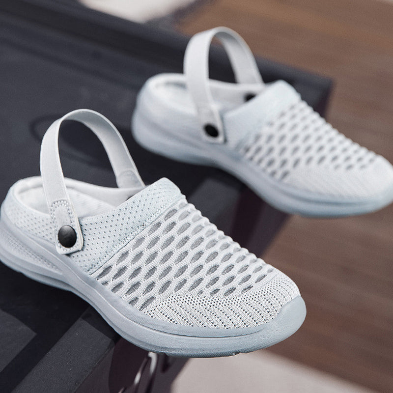 Modne siateczkowe, oddychające sandały wsuwane