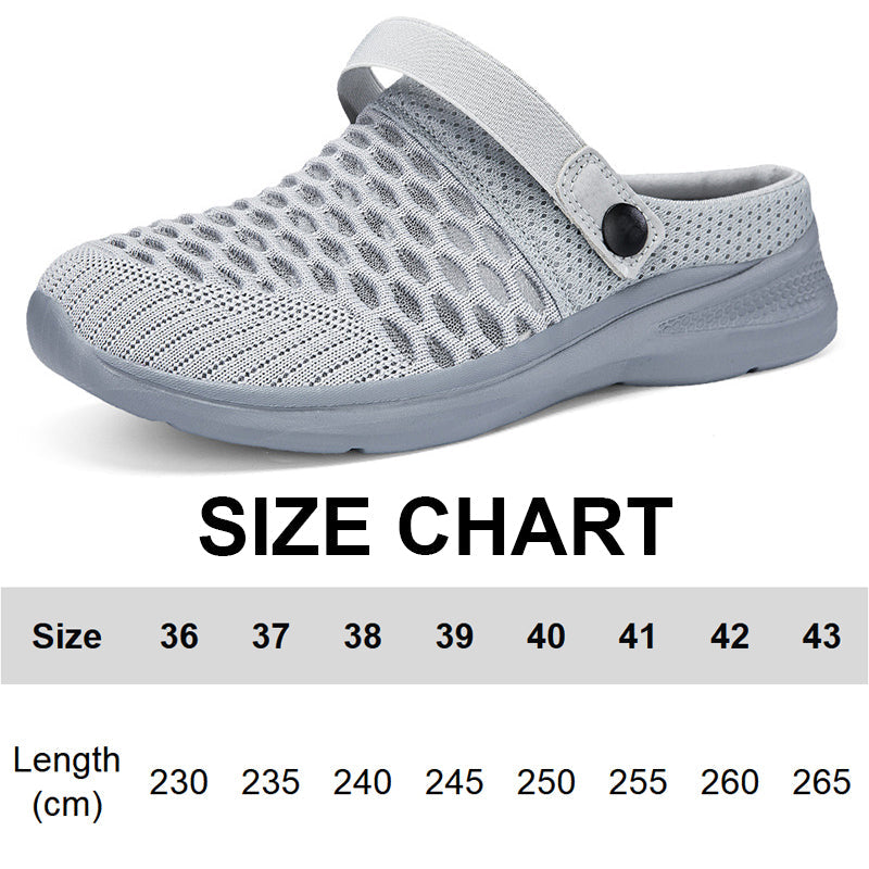 Modne siateczkowe, oddychające sandały wsuwane