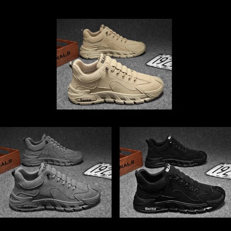 ☄️🎉 Męskie antypoślizgowe buty do chodzenia z grubą podeszwą