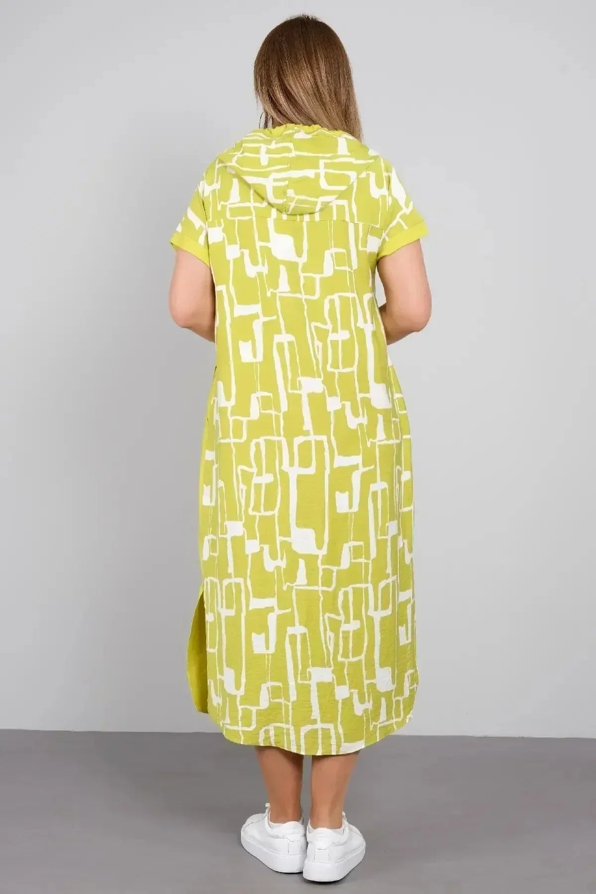 🔥👗Zapinana na zamek sukienka maxi z kapturem