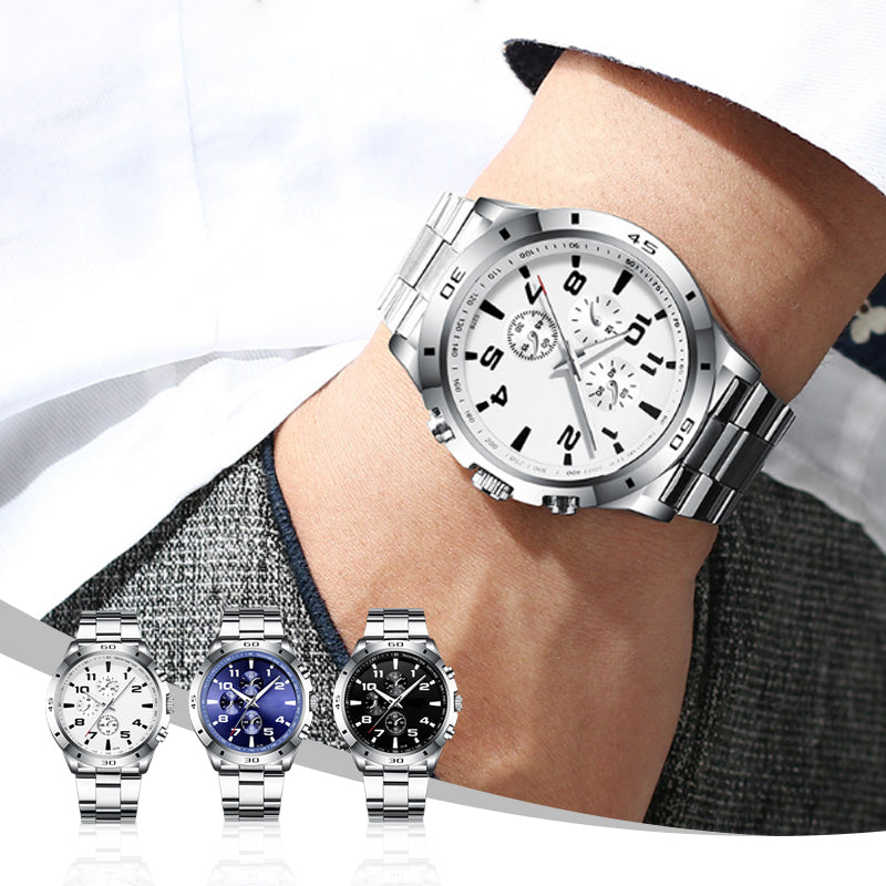 Modny wodoodporny świecący zegarek kwarcowy