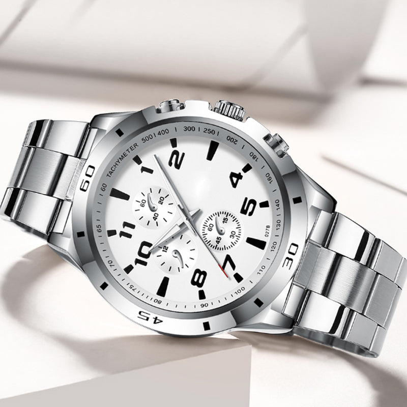 Modny wodoodporny świecący zegarek kwarcowy