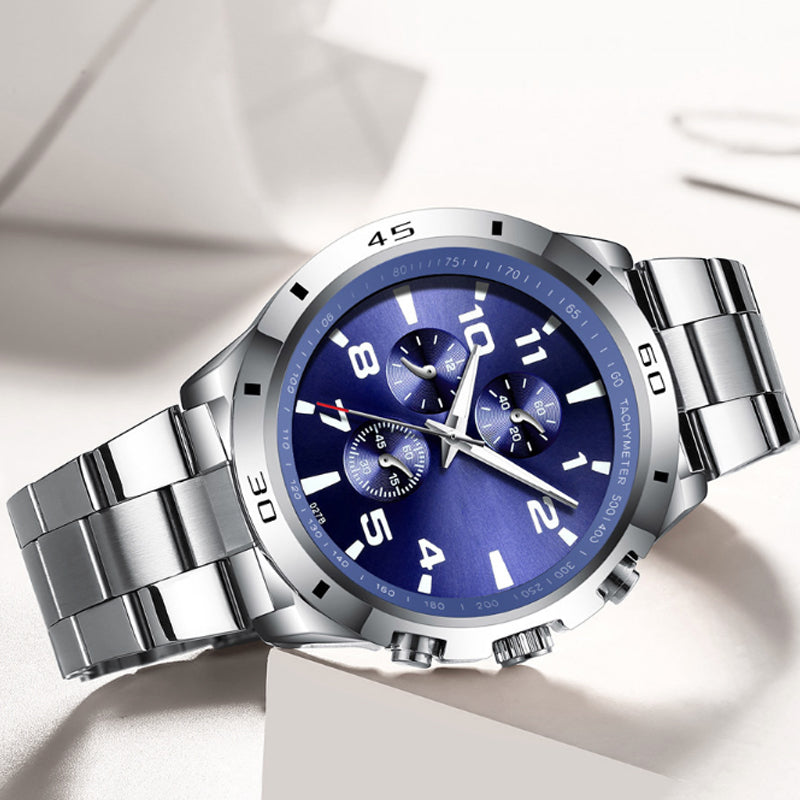 Modny wodoodporny świecący zegarek kwarcowy