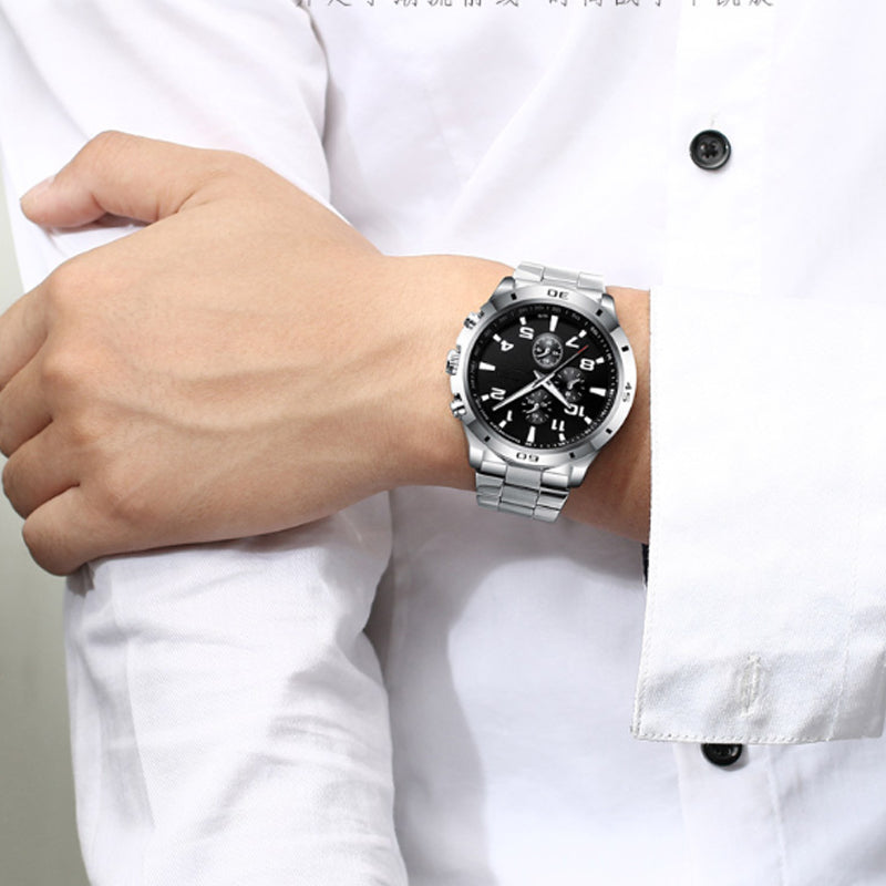 Modny wodoodporny świecący zegarek kwarcowy