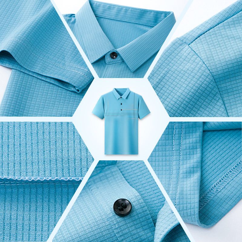 👕Męska luźna, oddychająca koszulka z klapami✨