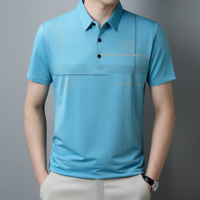 👕Męska luźna, oddychająca koszulka z klapami✨