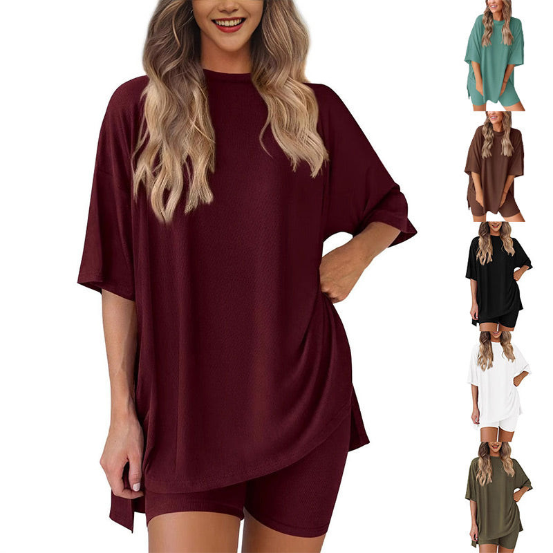 💥Bawełniany, lekki, luźny, dwuczęściowy zestaw na co dzień