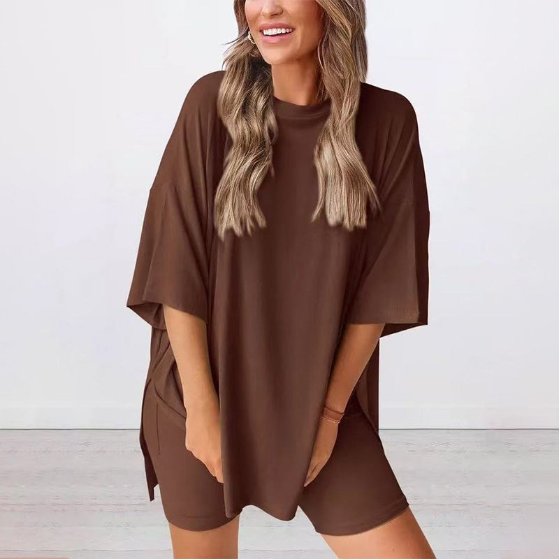 💥Bawełniany, lekki, luźny, dwuczęściowy zestaw na co dzień