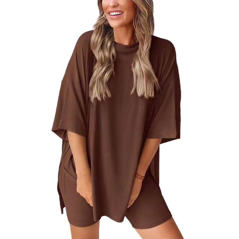 💥Bawełniany, lekki, luźny, dwuczęściowy zestaw na co dzień