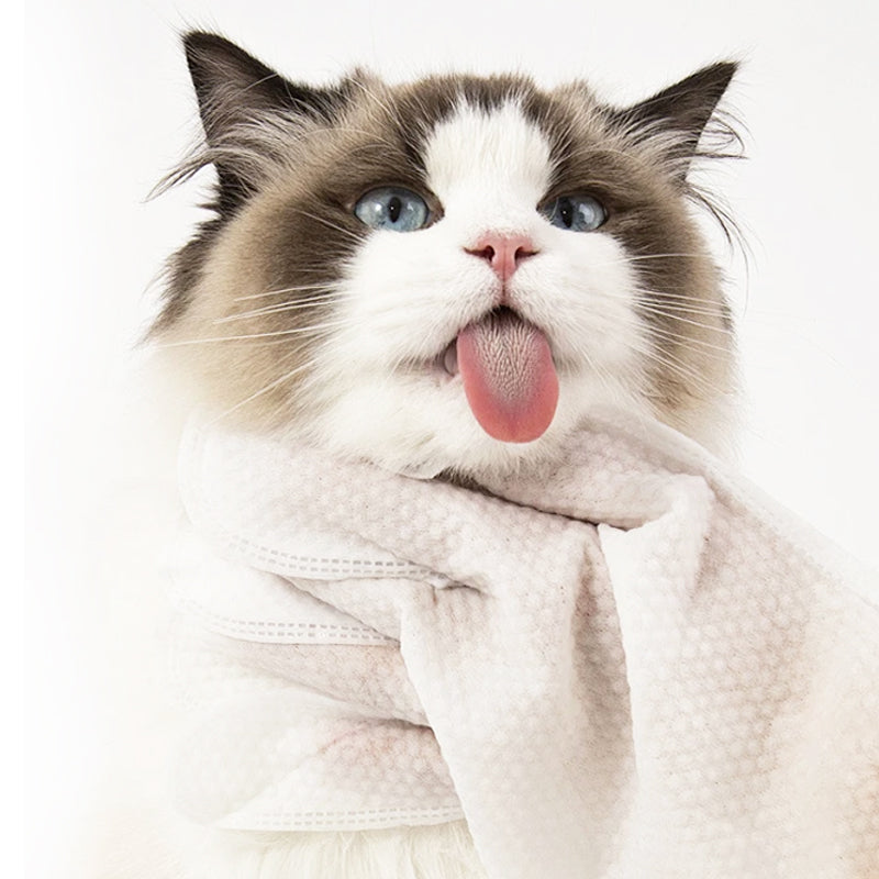 Delikatne rękawice bez spłukiwania do czyszczenia zwierząt domowych