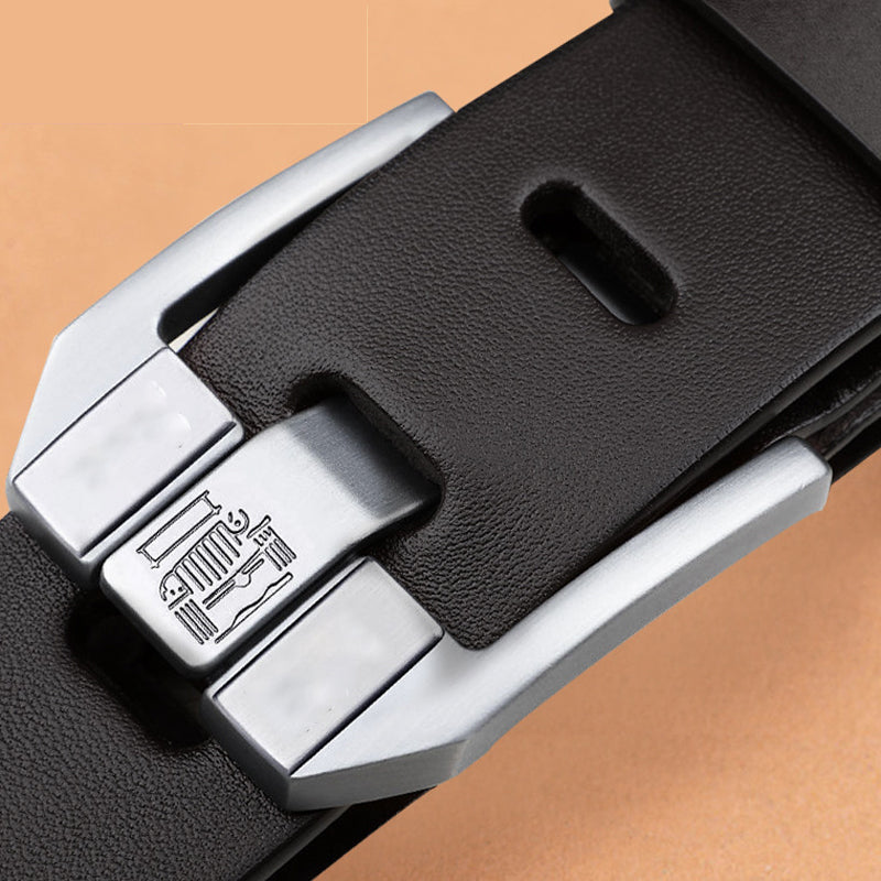 🌴Summer Specials🌴Men's Wide Pin Silver and Black Buckle Adjustable Belt🔥Limited to 1000 each 50% off❗❗❗ First come first served!⏳