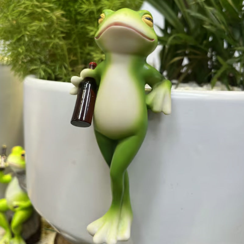 🔥 Gorąca Wyprzedaż 🐸🍷 Wiszący Ozdobny Doniczkowy Żaba