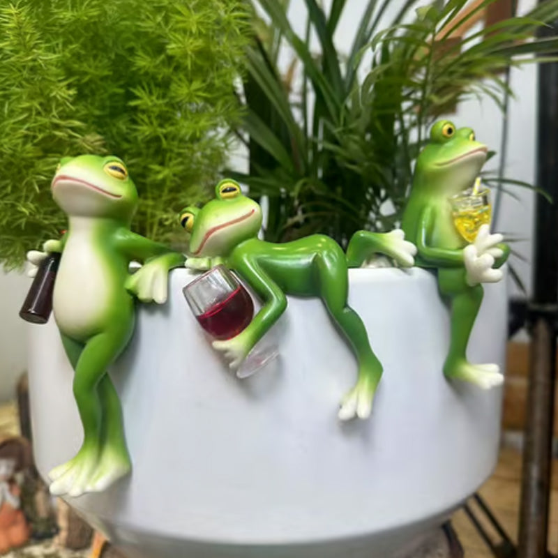 🔥 Gorąca Wyprzedaż 🐸🍷 Wiszący Ozdobny Doniczkowy Żaba