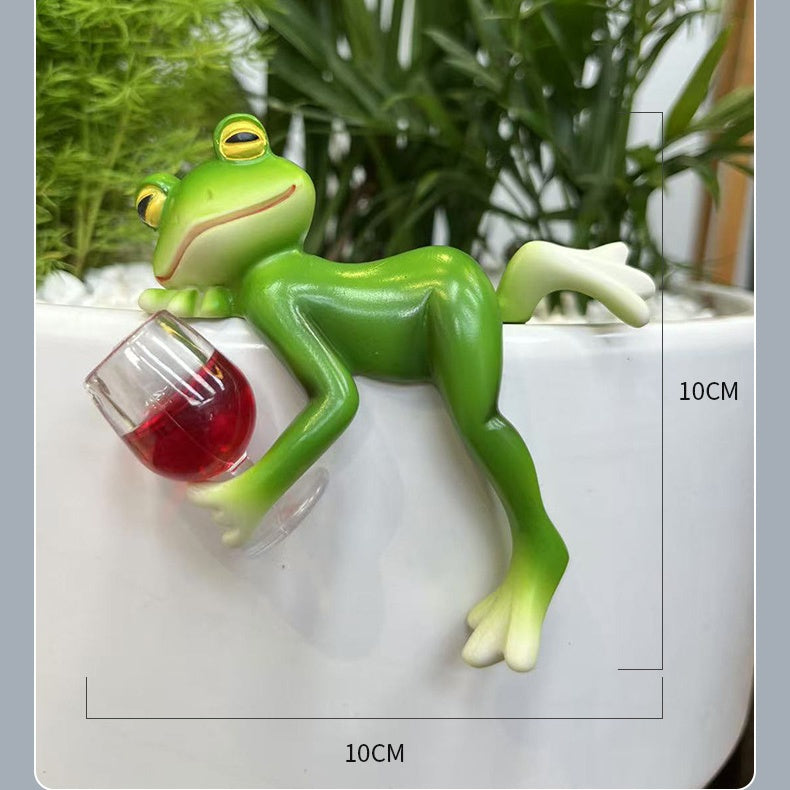 🔥 Gorąca Wyprzedaż 🐸🍷 Wiszący Ozdobny Doniczkowy Żaba