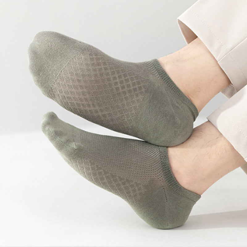 🔥🧦 Męskie skarpetki z siateczki w jednolitym kolorze – oddychające, odprowadzające wilgoć i zapewniające całodzienny komfort