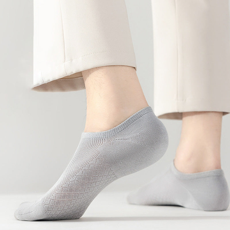 🔥🧦 Męskie skarpetki z siateczki w jednolitym kolorze – oddychające, odprowadzające wilgoć i zapewniające całodzienny komfort