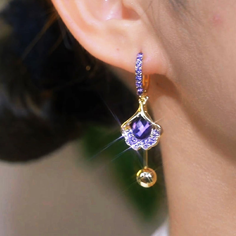 💎Kolczyki z kocim okiem Ginkgo Biloba