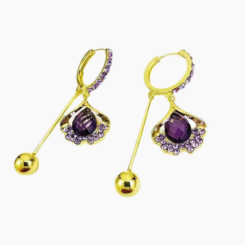 💎Kolczyki z kocim okiem Ginkgo Biloba